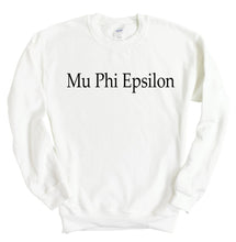 Load image into Gallery viewer, Mu Phi Epsilon Clean and Simple Sweatshirt - Fraternity Crewneck Sweatshirt - Kite and Crest
