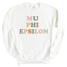 Load image into Gallery viewer, Mu Phi Epsilon For Everyone Sweatshirt - Fraternity Crewneck Sweatshirt - Kite and Crest
