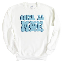 Load image into Gallery viewer, Mu Phi Epsilon Happy to be Sweatshirt - Fraternity Crewneck Sweatshirt - Kite and Crest
