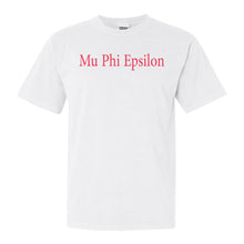 Load image into Gallery viewer, Mu Phi Epsilon Simply Me Comfort Colors T-Shirt - Kite and Crest
