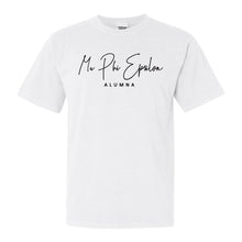 Load image into Gallery viewer, Mu Phi Epsilon Sorority Alumna Comfort Colors T-Shirt - Kite and Crest
