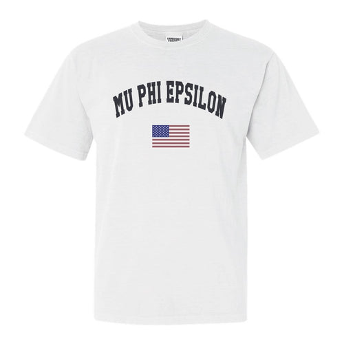 Mu Phi Epsilon Traditional Flag Comfort Colors T-Shirt - Kite and Crest