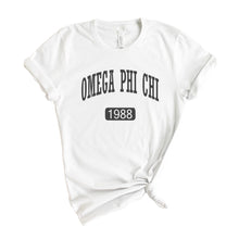 Load image into Gallery viewer, Omega Phi Chi Athletic T-shirt - Kite and Crest
