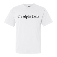 Load image into Gallery viewer, Phi Alpha Delta Clean and Simple Comfort Colors T-Shirt - Kite and Crest

