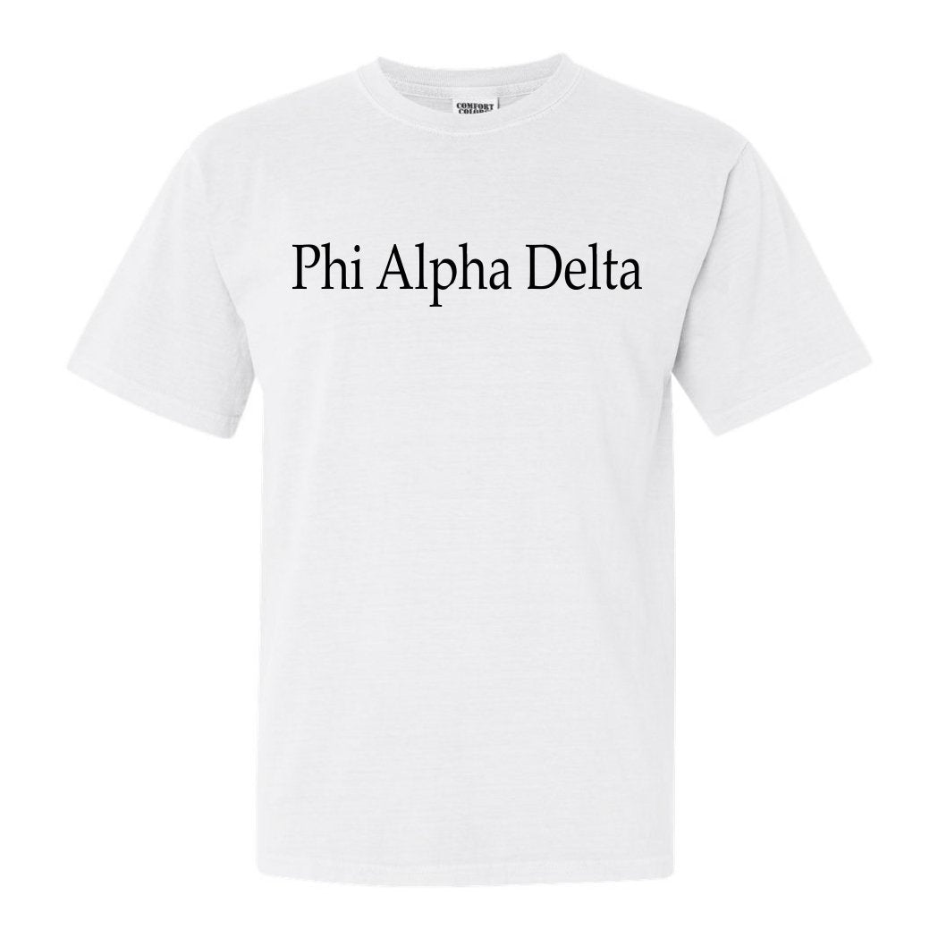 Phi Alpha Delta Clean and Simple Comfort Colors T-Shirt - Kite and Crest