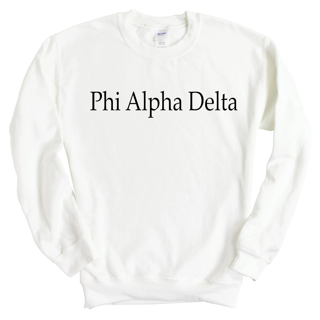 Phi Alpha Delta Clean and Simple Sweatshirt - Fraternity Crewneck Sweatshirt - Kite and Crest