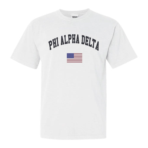 Phi Alpha Delta Traditional Flag Comfort Colors T-Shirt - Kite and Crest