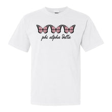 Load image into Gallery viewer, Phi Alpha Delta Trendy Butterfly Comfort Colors T-Shirt - Kite and Crest
