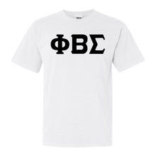 Load image into Gallery viewer, Phi Beta Sigma Basic Black Letters Comfort Colors T-Shirt - Fraternity Tee - Kite and Crest
