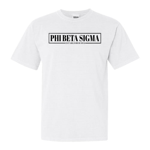 Phi Beta Sigma Fraternal Block Comfort Colors T-Shirt - Fraternity Tee - Kite and Crest