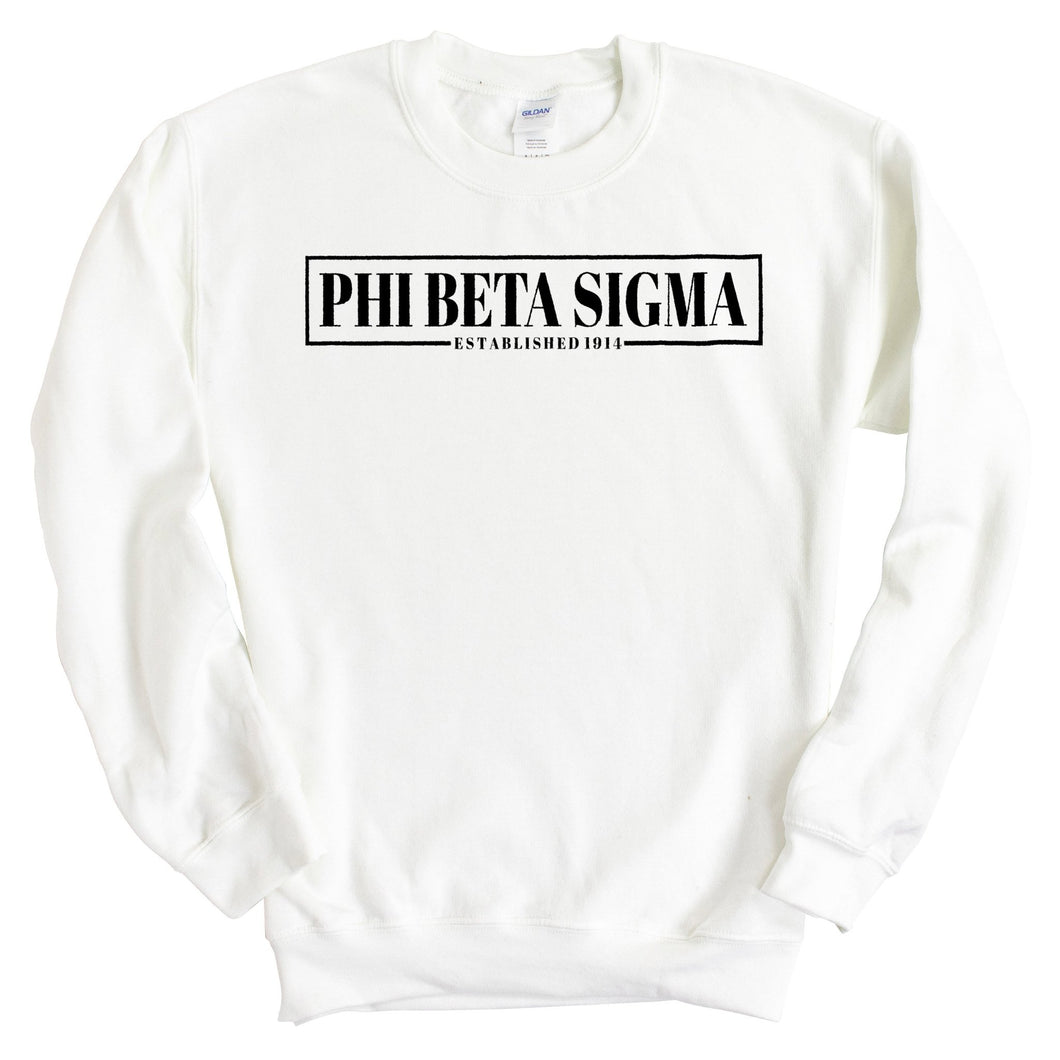 Phi Beta Sigma Fraternal Block Sweatshirt - Fraternity Crewneck Sweatshirt - Kite and Crest