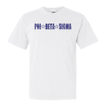 Load image into Gallery viewer, Phi Beta Sigma Fraternal Star Comfort Colors T-Shirt - Fraternity Tee - Kite and Crest
