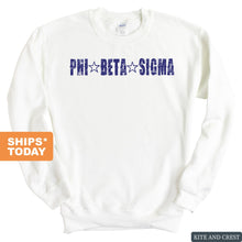 Load image into Gallery viewer, Phi Beta Sigma Fraternal Star Sweatshirt - Fraternity Crewneck Sweatshirt - Kite and Crest
