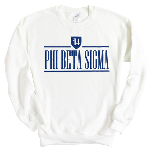 Phi Beta Sigma Shield Sweatshirt - Fraternity Crewneck Sweatshirt - Kite and Crest