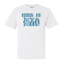 Load image into Gallery viewer, Phi Chi Theta Happy to be Comfort Colors T-Shirt - Kite and Crest
