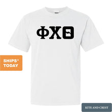 Load image into Gallery viewer, Phi Chi Theta Keeping it Simple Comfort Colors T-Shirt - Kite and Crest
