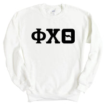 Load image into Gallery viewer, Phi Chi Theta Keeping it Simple Sweatshirt - Fraternity Crewneck Sweatshirt - Kite and Crest
