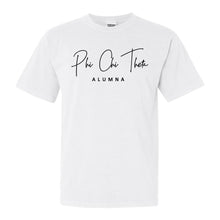 Load image into Gallery viewer, Phi Chi Theta Sorority Alumna Comfort Colors T-Shirt - Kite and Crest

