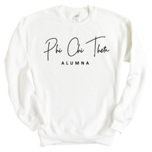 Load image into Gallery viewer, Phi Chi Theta Sorority Alumna Sweatshirt - Fraternity Crewneck Sweatshirt - Kite and Crest
