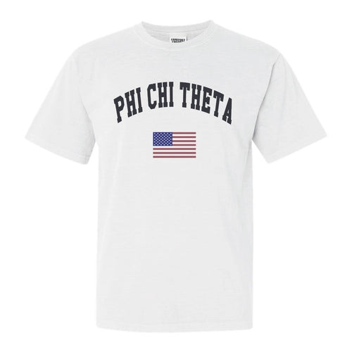 Phi Chi Theta Traditional Flag Comfort Colors T-Shirt - Kite and Crest