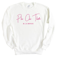 Load image into Gallery viewer, Phi Chi Theta Vintage Alumna Sweatshirt - Fraternity Crewneck Sweatshirt - Kite and Crest
