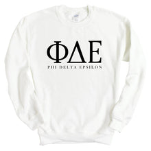 Load image into Gallery viewer, Phi Delta Epsilon Classic Sweatshirt - Fraternity Crewneck Sweatshirt - Kite and Crest
