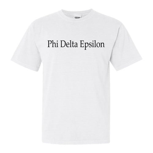 Phi Delta Epsilon Clean and Simple Comfort Colors T-Shirt - Kite and Crest