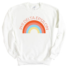 Load image into Gallery viewer, Phi Delta Epsilon Happy Days Sweatshirt - Fraternity Crewneck Sweatshirt - Kite and Crest
