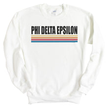 Load image into Gallery viewer, Phi Delta Epsilon Lets Race Sweatshirt - Fraternity Crewneck Sweatshirt - Kite and Crest
