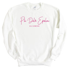 Load image into Gallery viewer, Phi Delta Epsilon Vintage Alumna Sweatshirt - Fraternity Crewneck Sweatshirt - Kite and Crest
