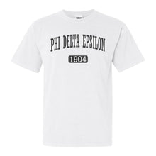 Load image into Gallery viewer, Phi Delta Epsilon Weekender Comfort Colors T-Shirt - Kite and Crest
