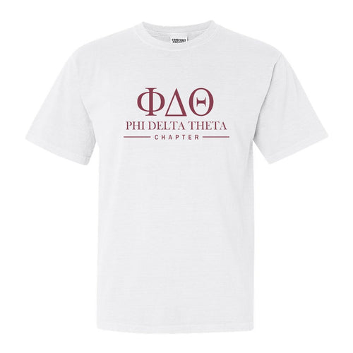 Phi Delta Theta Comfort Colors T-Shirt - Phi Delt Basic Lined Shirt - Kite and Crest