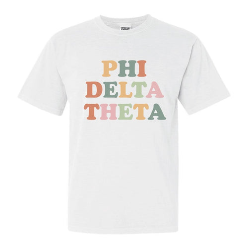 Phi Delta Theta Comfort Colors T-Shirt - Phi Delt Bright and Colorful Shirt - Kite and Crest