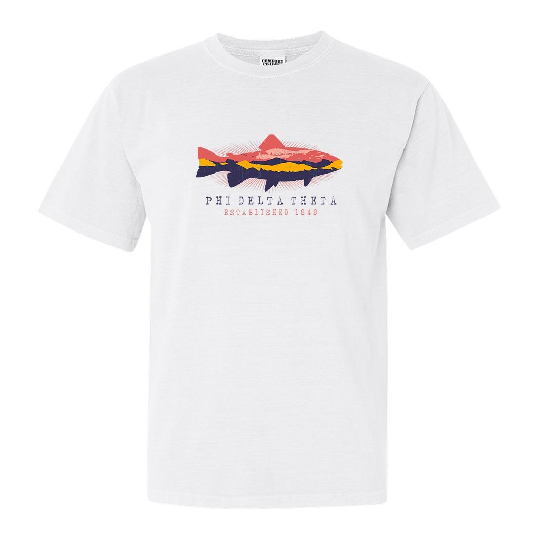 Phi Delta Theta Comfort Colors T-Shirt - Phi Delt Fishing Shirt - Kite and Crest