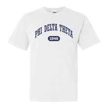 Load image into Gallery viewer, Phi Delta Theta Comfort Colors T-Shirt - Phi Delt Fraternal Arch Shirt - Kite and Crest
