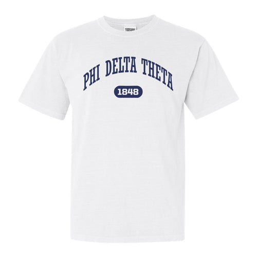 Phi Delta Theta Comfort Colors T-Shirt - Phi Delt Fraternal Arch Shirt - Kite and Crest