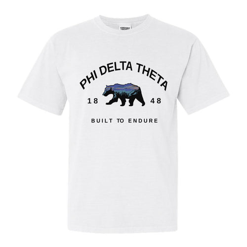 Phi Delta Theta Comfort Colors T-Shirt - Phi Delt Fraternal Bear Shirt - Kite and Crest