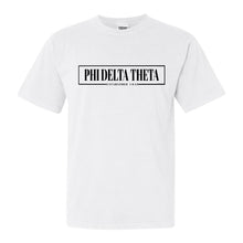 Load image into Gallery viewer, Phi Delta Theta Comfort Colors T-Shirt - Phi Delt Fraternal Block Shirt - Kite and Crest
