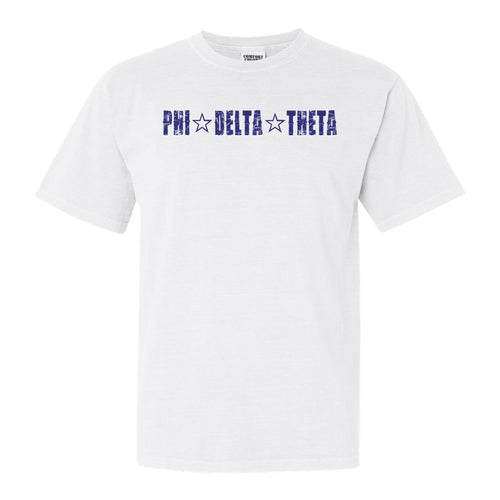 Phi Delta Theta Comfort Colors T-Shirt - Phi Delt Fraternal Star Shirt - Kite and Crest