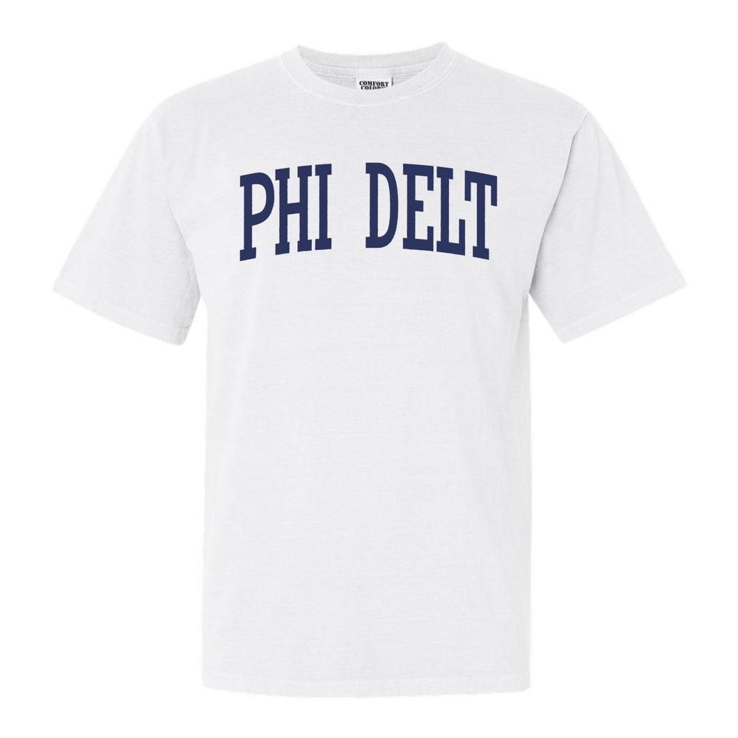 Phi Delta Theta Comfort Colors T-Shirt - Phi Delt Intrinsic Lettered Shirt - Kite and Crest