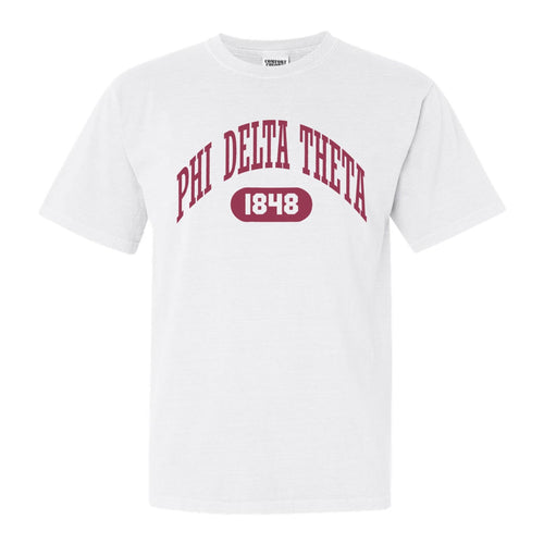 Phi Delta Theta Comfort Colors T-Shirt - Phi Delt Large Athletic Shirt - Kite and Crest