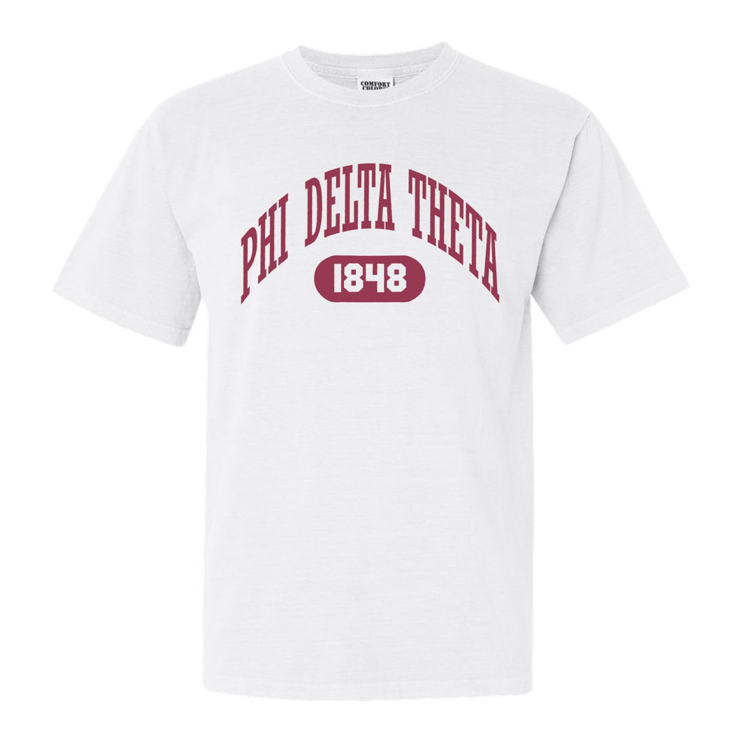 Phi Delta Theta Comfort Colors T-Shirt - Phi Delt Large Athletic Shirt - Kite and Crest