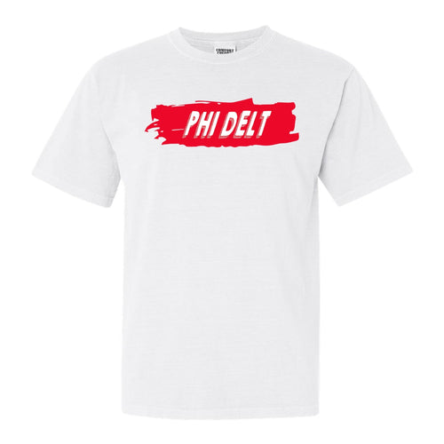 Phi Delta Theta Comfort Colors T-Shirt - Phi Delt Red Slash Shirt - Kite and Crest