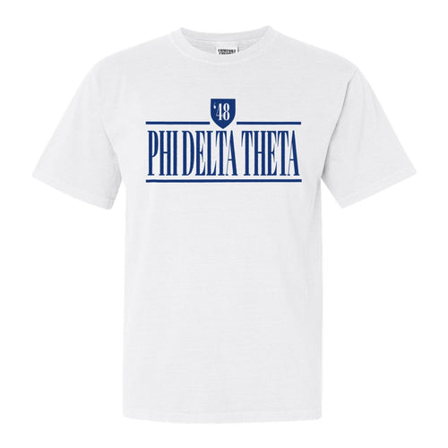 Phi Delta Theta Comfort Colors T-Shirt - Phi Delt Shield Shirt - Kite and Crest