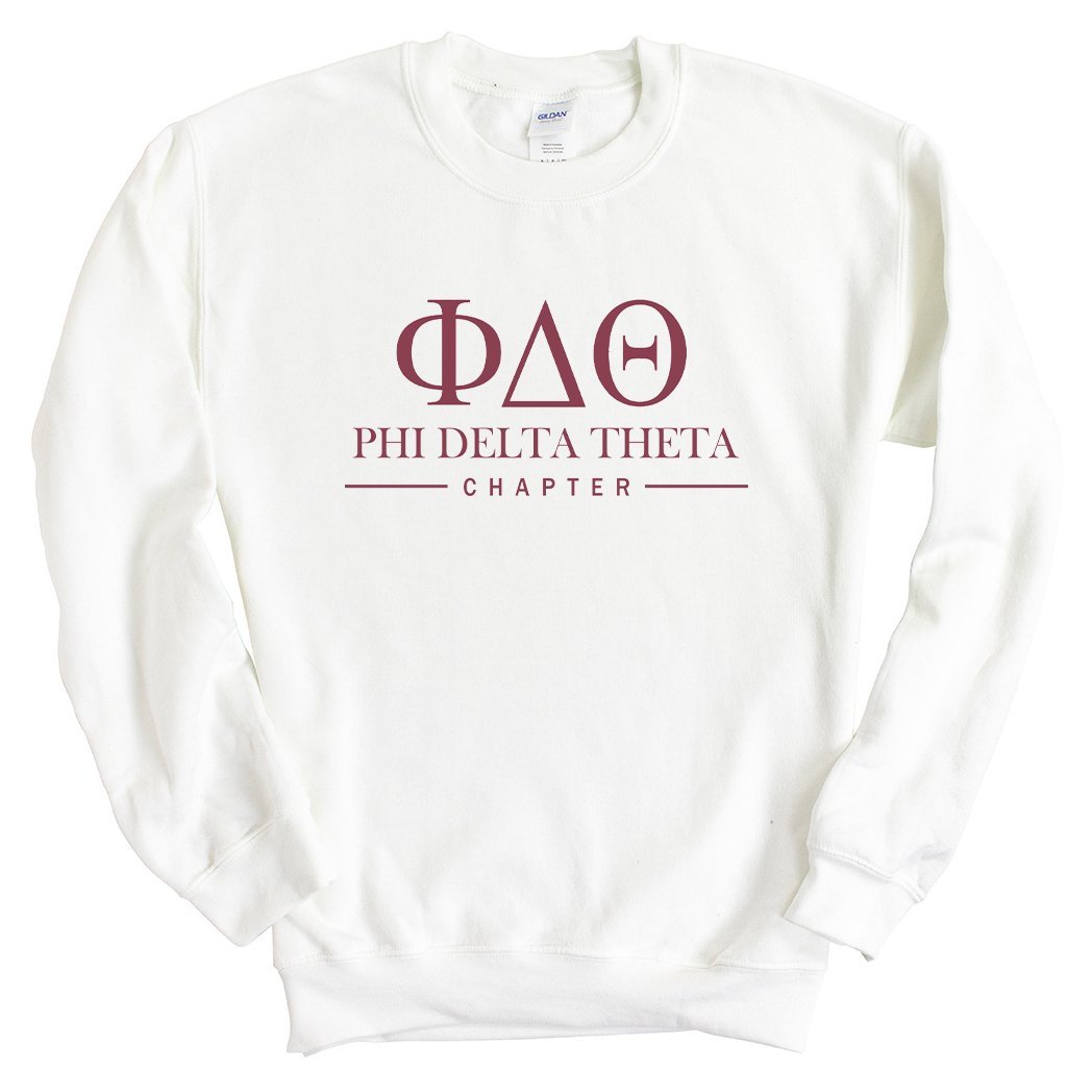 Phi Delta Theta Sweatshirt - Phi Delt Basic Lined Crewneck Sweatshirt - Kite and Crest