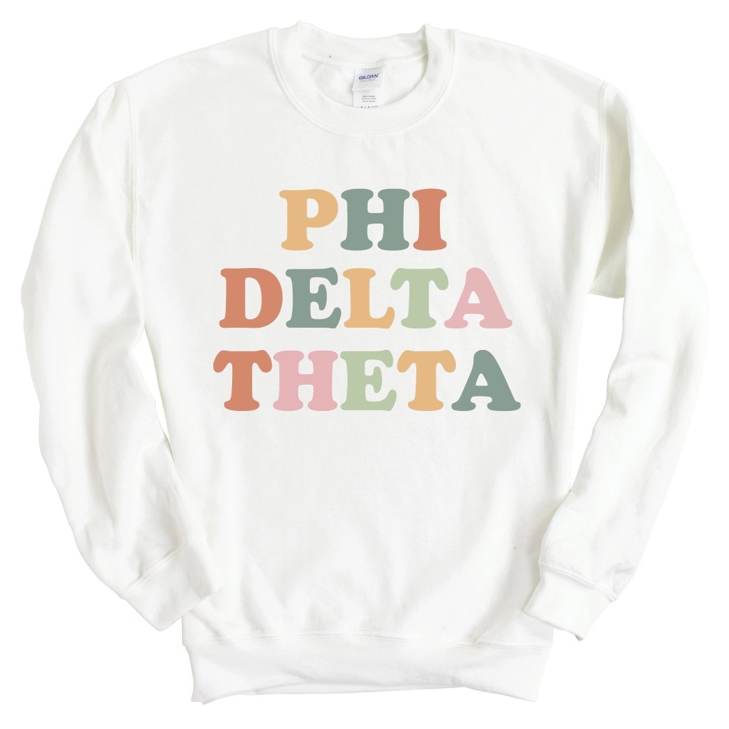 Phi Delta Theta Sweatshirt - Phi Delt Bright and Colorful Crewneck Sweatshirt - Kite and Crest