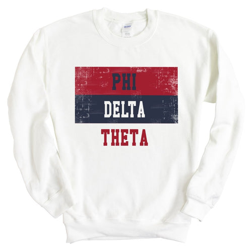 Phi Delta Theta Sweatshirt - Phi Delt Colorful Stripe Crewneck Sweatshirt - Kite and Crest