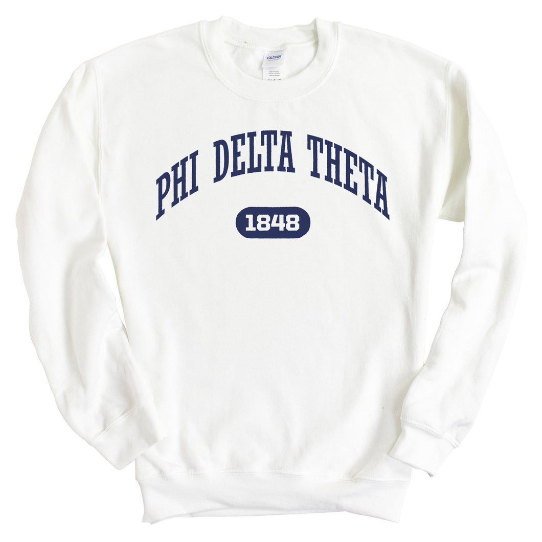 Phi Delta Theta Sweatshirt - Phi Delt Fraternal Arch Crewneck Sweatshirt - Kite and Crest