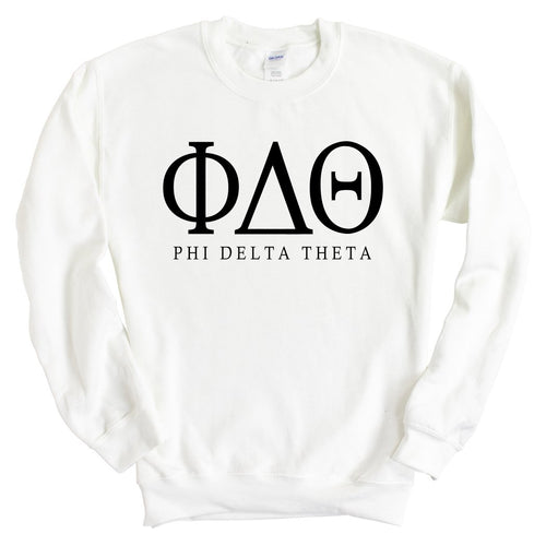 Phi Delta Theta Sweatshirt - Phi Delt Fraternal Block Crewneck Sweatshirt - Kite and Crest