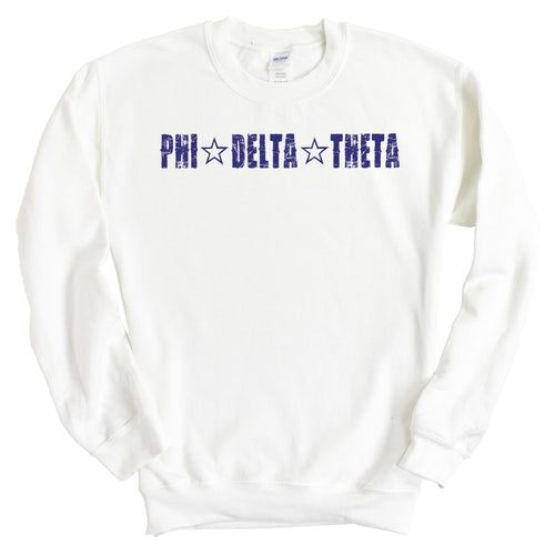 Phi Delta Theta Sweatshirt - Phi Delt Fraternal Star Crewneck Sweatshirt - Kite and Crest